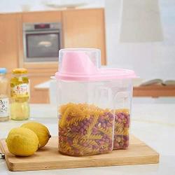 V2AMZ - 2L Storage Box Cereal Dispenser Storage Box Bottles Jars Boxes Kitchen Food Grain Rice Containers Nice