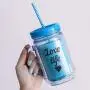 Cupture Double Wall Insulated Plastic Mason Jar Tumbler Mug with Striped Straws - 20 oz, 3 Pack Cupture Double Wall Insulated Plastic Mason Jar Tumbler Mug with Striped Straws - 20 oz, 3 Pack