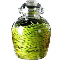 MFWFR Kimchi jar, Glass Thick Sauerkraut Pickles Jars Home Water Seal Extra Large Sichuan Pickles Jars Pickles,M1