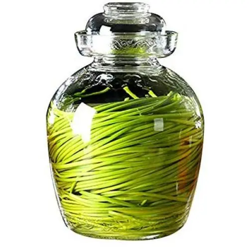 Bouteille en verre pour kimchi, bocaux épais pour choucroute et cornichons, taille extra large, idéal pour les cornichons Sichuan, modèle M1. Bouteille en verre pour kimchi, bocaux épais pour choucroute et cornichons, taille extra large, idéal pour les cornichons Sichuan, modèle M1.