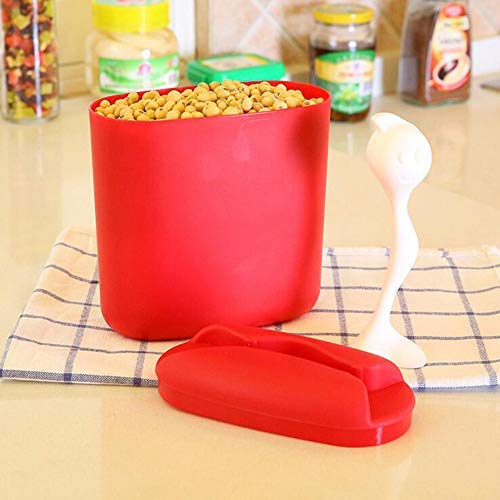 Sealed Storage Box Creative With Spoon Storage Box Plastic Kitchen Separated Food Storage Red