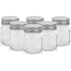 Golden Spoon Mason Jars, With Regular Lids, and Lids for Drinking, (Set of 6) (4 oz)