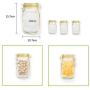 Kasuki 4Pcs Food Snack Storage Zipper Bag Mason Jar Shape Sealed Bag Kitchen Storage - Color Random