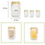 Kasuki 4Pcs/Set Food Snack Dessert Storage Zipper Bag Mason Jar Shape Sealed Bag Kitchen Storage Contain - Color Random