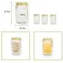 4er Pack Lebensmittel Snack Beutel Versiegelter Beutel Mason Jar Form Küchenaufbewahrung - Farbe Zufällig