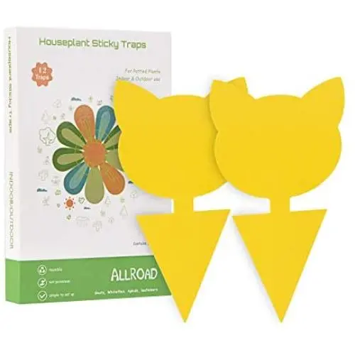 ALLRoad Yellow Sticky Trap Fruit Fly Insect Trap Fungus Gnat Killer for Indoor and Outdoor Plant Insect Catcher for White Flies,Mosquitoes,Fungus Gnats,Flying Insects (12 pcs) ALLRoad Yellow Sticky Trap Fruit Fly Insect Trap Fungus Gnat Killer for Indoor and Outdoor Plant Insect Catcher for White Flies,Mosquitoes,Fungus Gnats,Flying Insects (12 pcs)