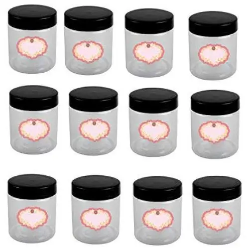 NWFashion 12 Bottle 4OZ Large Clear Empty Plastic Storage Jars Containers … NWFashion 12 Bottle 4OZ Large Clear Empty Plastic Storage Jars Containers …