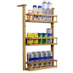 Refrigerator Hanging Organizer Rack, 3-Layer Fridge Mounted Spice Jars Storage Shelf, Side Wall Stand for Kitchen Cabinet Cupboard by Mostbest