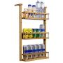 Refrigerator Hanging Organizer Rack, 3-Layer Fridge Mounted Spice Jars Storage Shelf, Side Wall Stand for Kitchen Cabinet Cupboard by Mostbest