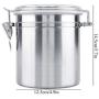 Canister - Stainless Steel Coffee Container Vacuum Sealed Storage Jar For Sugar Tea Bean (Size : L)