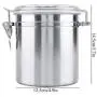 Canister - Stainless Steel Coffee Container Vacuum Sealed Storage Jar For Sugar Tea Bean (Size : L) Canister - Stainless Steel Coffee Container Vacuum Sealed Storage Jar For Sugar Tea Bean (Size : L)