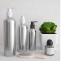 3PCS 120ml/4oz Empty Refillable Aluminum Lotion Pump Bottle Containers Holder Jars With Black PP Pump Head For Cosmetics Essential Oil Cleanser Emulsion Makeup Toiletries Liquid Shampoo Shower Gel