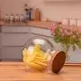 Bouteilles en verre de 450ml avec bouchons en bambou vides pour DIY artisanat décoration vase design thé café sucre pot en verre bouchon en bambou Bouteilles en verre de 450ml avec bouchons en bambou vides pour DIY artisanat décoration vase design thé café sucre pot en verre bouchon en bambou