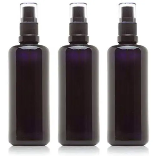 Infinity Jars 100 Ml (3.4 fl oz) Black Ultraviolet Glass Fine Mist Spray Bottle 3-Pack Infinity Jars 100 Ml (3.4 fl oz) Black Ultraviolet Glass Fine Mist Spray Bottle 3-Pack