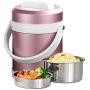 ZL-CHUFANG Lunch Box Stainless Steel Leakproof Portable Bento Box, Insulated Food Storage Thermoses Container Food Jar, School Picnic Office Outdoors Lunch Box enjoy a hot lunch on the go.
