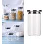 b Multifunction Transparent Glass Dry Grains Food Storage Container Jars Kitchen Organizers Sealing Storage Case for home kitchen(300ml)