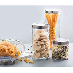 Sealed Storage Jar 4PCS Food Grains Transparent Glass Bottle Tea Coffee Seal Storage Cans 4 Pieces/set DELICATEWNN
