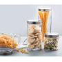Sealed Storage Jar 4PCS Food Grains Transparent Glass Bottle Tea Coffee Seal Storage Cans 4 Pieces/set DELICATEWNN