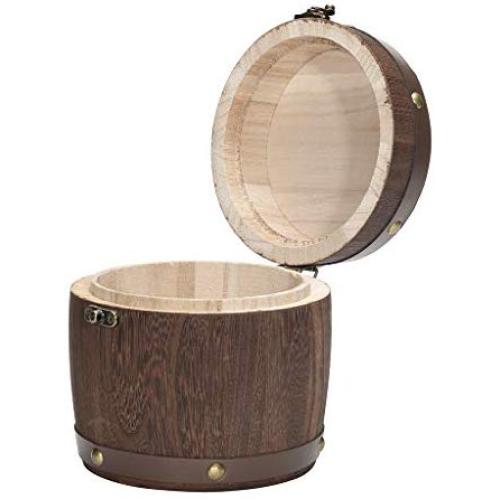 NszzJixo9 Wood Coffee Bean Container - Fresh Coffee Bean Airtight Container Wooden For Coffee Beans Grounds, Storage Jar with Airtight Seal Bamboo Lid