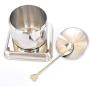 DayCount Stainless Steel Sealed Cans Pots Storage Spice Jars with Lid Spoon and Holder Coffee Tea Candy Beans Milk Powder Food Jar with Spoons