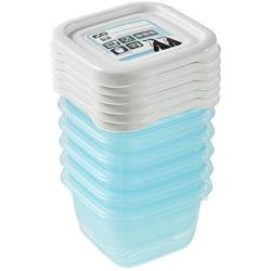 keeeper Freeze Food Box Mia Polar 0,09L Rectangle 6 Pieces in Blue, Polypropylene 6.5 x 6.5 x 4 cm