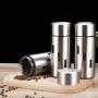 DUDDP Storage Spice lar set Seasoning tins rack 2pcs Stainless Steel Seasoning Pot Spice Jar Seasoning Storage Tin Kitchen Pepper Powder Container (Color : C)