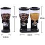 YJYdada Cereal Dispenser Double Single Dry Food Snack Grain Canister Plastic Storage (Black)