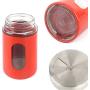 JUSTDOLIFE Spice Bottle Set Round Glass Container Adjustable Seasoning Bottle Jars 6PCS