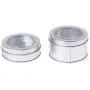 Milue Clear View Tinplate Iron Storage Spice Case Container Tin Box Round Tins (02#) Milue Clear View Tinplate Iron Storage Spice Case Container Tin Box Round Tins (02#)