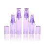 6 PCS 5ML 0.17OZ Purple Plastic Airless Vacuum Pump Bottles Refillable Empty Press Container with Clear Cap Mini Portable Lotion Cream Jar Emulsion Vials Cosmetic Sample Dispense for Travel