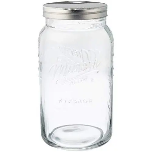 Jarre de stockage en verre estampillé jumbo Grant Howard, 414 oz, transparente. Jarre de stockage en verre estampillé jumbo Grant Howard, 414 oz, transparente.
