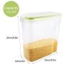 BAKHUK Cereal Storage Container - Large Sealed Cans 4L (136oz) in 4 Colors, with Stickers and Brushes, for Cereals, Flour, Coffee, Pet Food, etc.