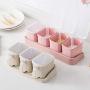Seasoning Box Seasoning Rack Spice Pots Storage Container Condiment Jars Cruet With Cover And Spoon Kitchen Utensils,Light Yellow
