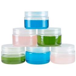 HOME 75-STO2001 Clear 4 Ounce Plastic Jar Containers, 4 oz