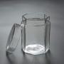 Brief Glass Tea Storage Jar Office Kung Fu Tea Set Accessories Flower Tea Seal Cans With Lid Coffee Beans Sugar Tanks Canister,A