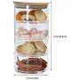 Glas Apotheker-Gläser, stapelbar, 4 Etagen, mit Deckeln – Küchen-Zucker-Keks-Lagerbehälter, Großpackung, transparent
