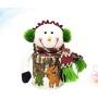 Amosfun Christmas Candy Jar Food Storage Can Xmas Candy Storage Box for Living Room Home Bedroom