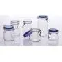 Bormioli Rocco Fido Pot Jar en Verre avec Bouchon Bleu, 1.50 Litres (Lot de 2)
