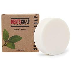 Men’s Soap Company Shaving Soap for Men and Women 4.0 oz Refill Puck Made With Natural Vegan Plant Ingredients - Shea Butter & Vitamin E Create Thick Shave Soap Lather for Skin Protection, Bay Rum