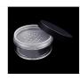 1PCS Empty Refillable Plastic Loose Powder Puff Box Foundation Make-up Powder Blush Case Container Jar Pot With Sifter Filter And Black Lid(Clear) size 30ml/1oz