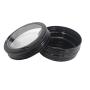 12PCS 60ml Round Clear Window Tin Cans Lid Aluminium Containers Nail Art Lip Balm Makeup Jar Bottle DIY Cream Cosmetic Container(Black)