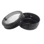 12er Set Runder Klare Aluminium-Tiegel mit Deckel, 60ml, für Nageldesign, Lippenpflege, Kosmetikbehälter, DIY-Creme, Schwarz