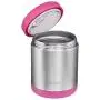 Vakuumisolierte Speicherkaraffe – 24 oz – 100 % Edelstahl Innenraum – Dicht versiegelte Suppentonne & Lebensmittelbehälter, Pink