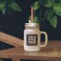 Maroon Halloween Ghosts & Goblins Trick 10 Treat Pumpkins Boo Creepy Crawly WitchS Brew October 31 Frosted Glass Mason Jar With Straw