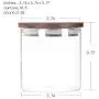 ARC USA Clear Glass Storage Jars with Wood Lids Wooden Lid Glass Canisters Airtight Lids Sealed Jars for Storage Tea Coffee Beans Sugar Salt Cookies and Candy (18floz) ARC USA Clear Glass Storage Jars with Wood Lids Wooden Lid Glass Canisters Airtight Lids Sealed Jars for Storage Tea Coffee Beans Sugar Salt Cookies and Candy (18floz)