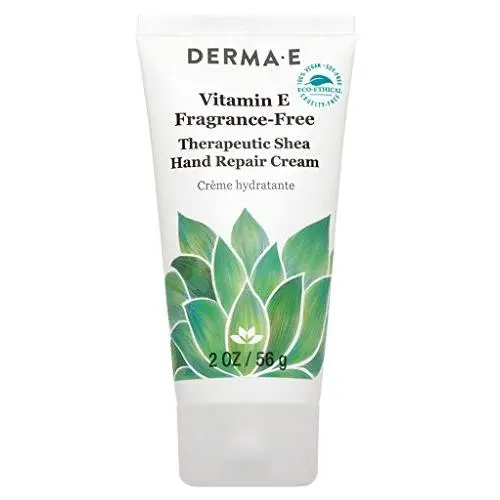 DERMA E Vitamin E Fragrance-Free, Therapeutic Moisture Shea Hand Cream, 2 oz