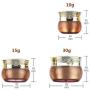 Erioctry 1PCS 10ml/15ml/30ml Leere Gold Upscale Refillbare Acryl Make-up Kosmetik Gesichtscreme Lotion Jar Flasche Behälter mit Liner und Schmetterlingsgravur Schraubdeckel (30ml / 1oz)