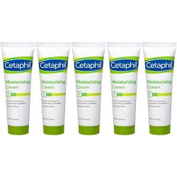 Cetaphil Moisturizing Cream, Fragrance-Free, 3 Ounces each (Value Pack of 5)