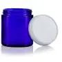Cobalt Blue Thick Glass Straight Sided Jar with White Metal Airtight Lid - 4 oz / 120 ml (12 pack) + Spatulas Cobalt Blue Thick Glass Straight Sided Jar with White Metal Airtight Lid - 4 oz / 120 ml (12 pack) + Spatulas