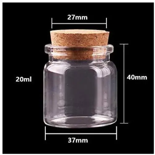24 Pièces Flacons en Verre Remplissables de 20ml/50ml/65ml/90ml avec Bouchon en Liège – Idéal pour les Épices, Cadeaux, Artisanat et Vials. 24 Pièces Flacons en Verre Remplissables de 20ml/50ml/65ml/90ml avec Bouchon en Liège – Idéal pour les Épices, Cadeaux, Artisanat et Vials.